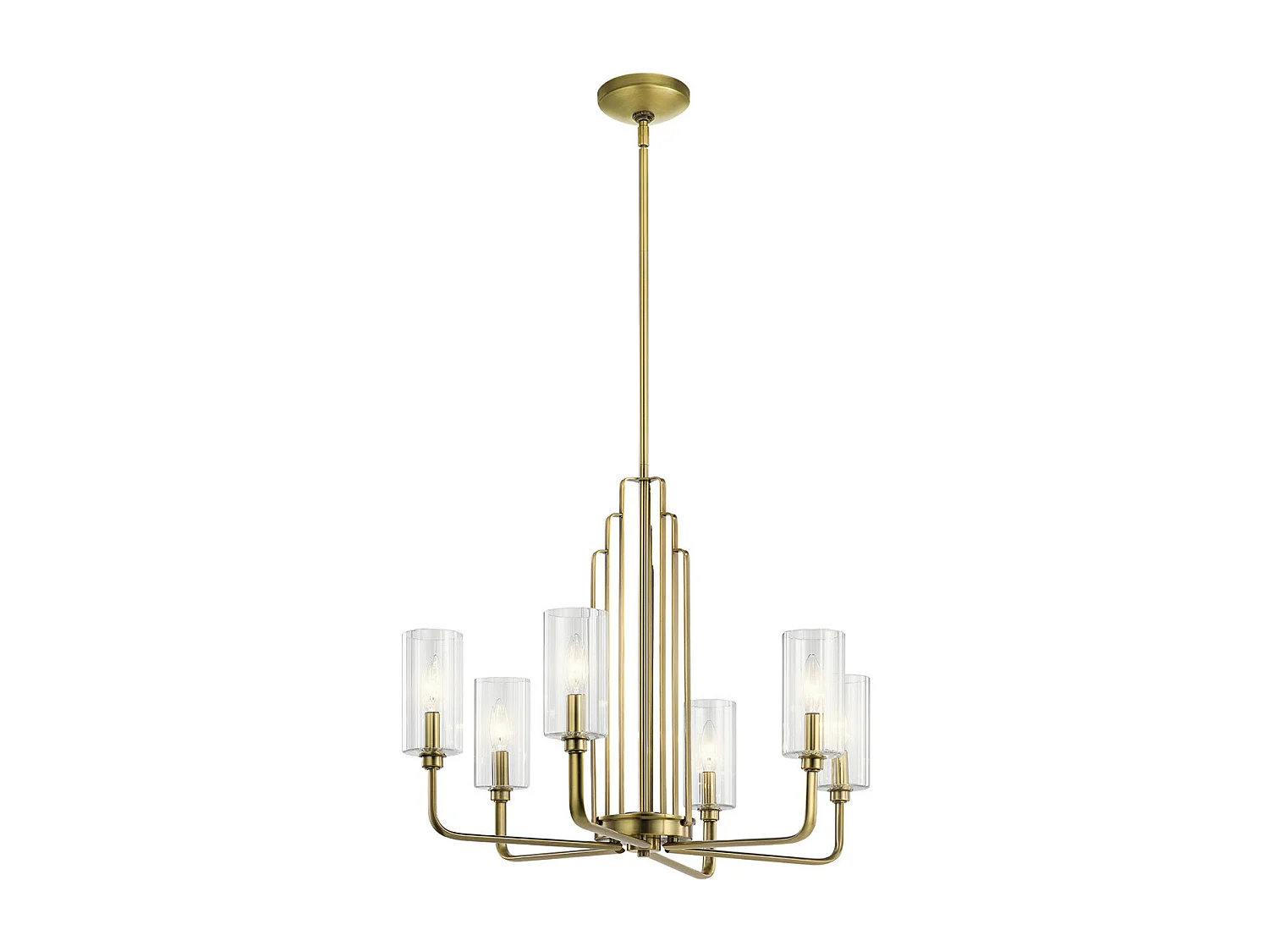 Elstead Kichler Kimrose Mehrarmige Deckenleuchte aus gebürstetem Naturmessing