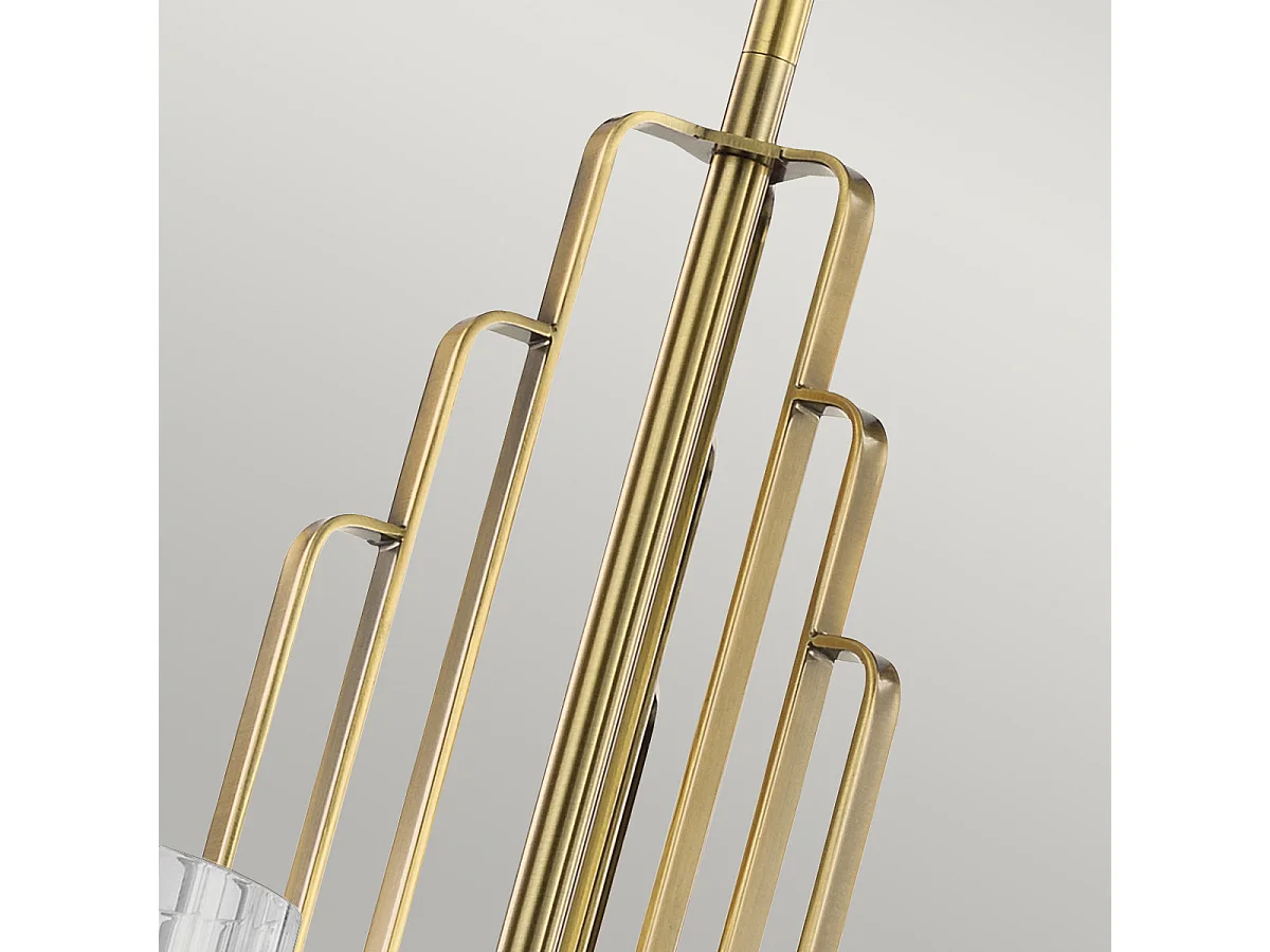 Elstead Kichler Kimrose Mehrarmige Deckenleuchte aus gebürstetem Naturmessing