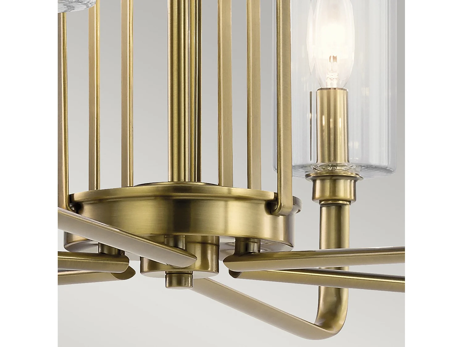 Elstead Kichler Kimrose Mehrarmige Deckenleuchte aus gebürstetem Naturmessing