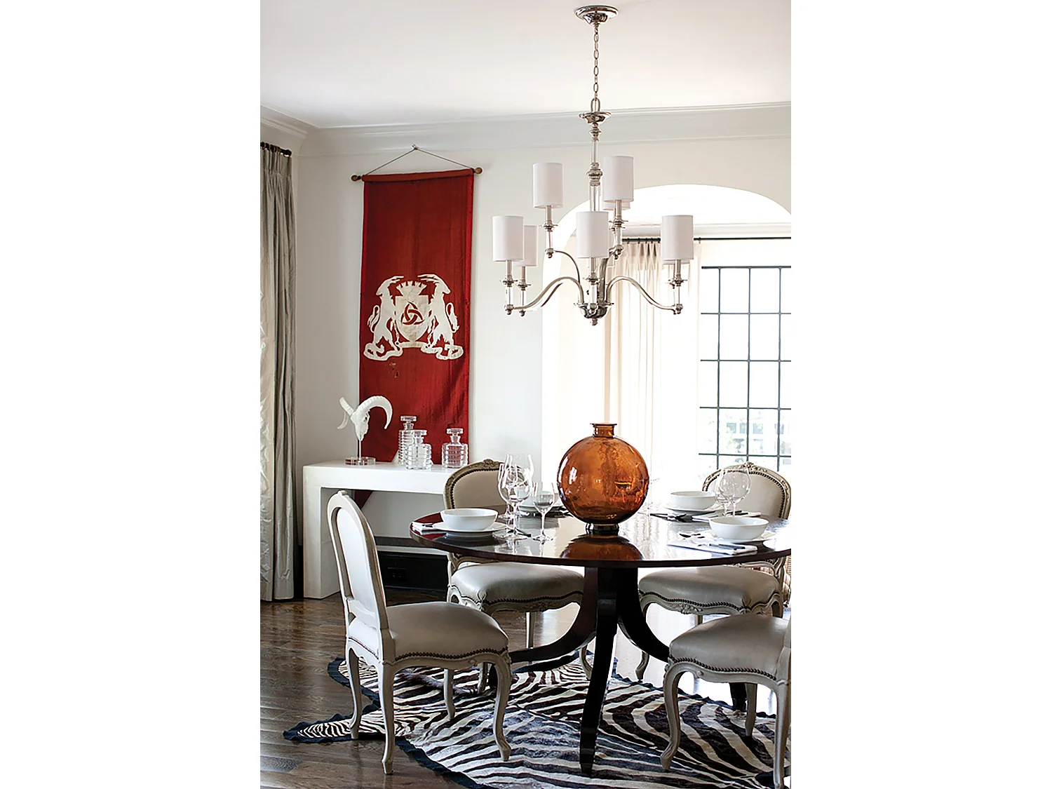 Elstead Sussex - Lampadario a 9 luci multibraccio finitura nichel spazzolato, attacco E14