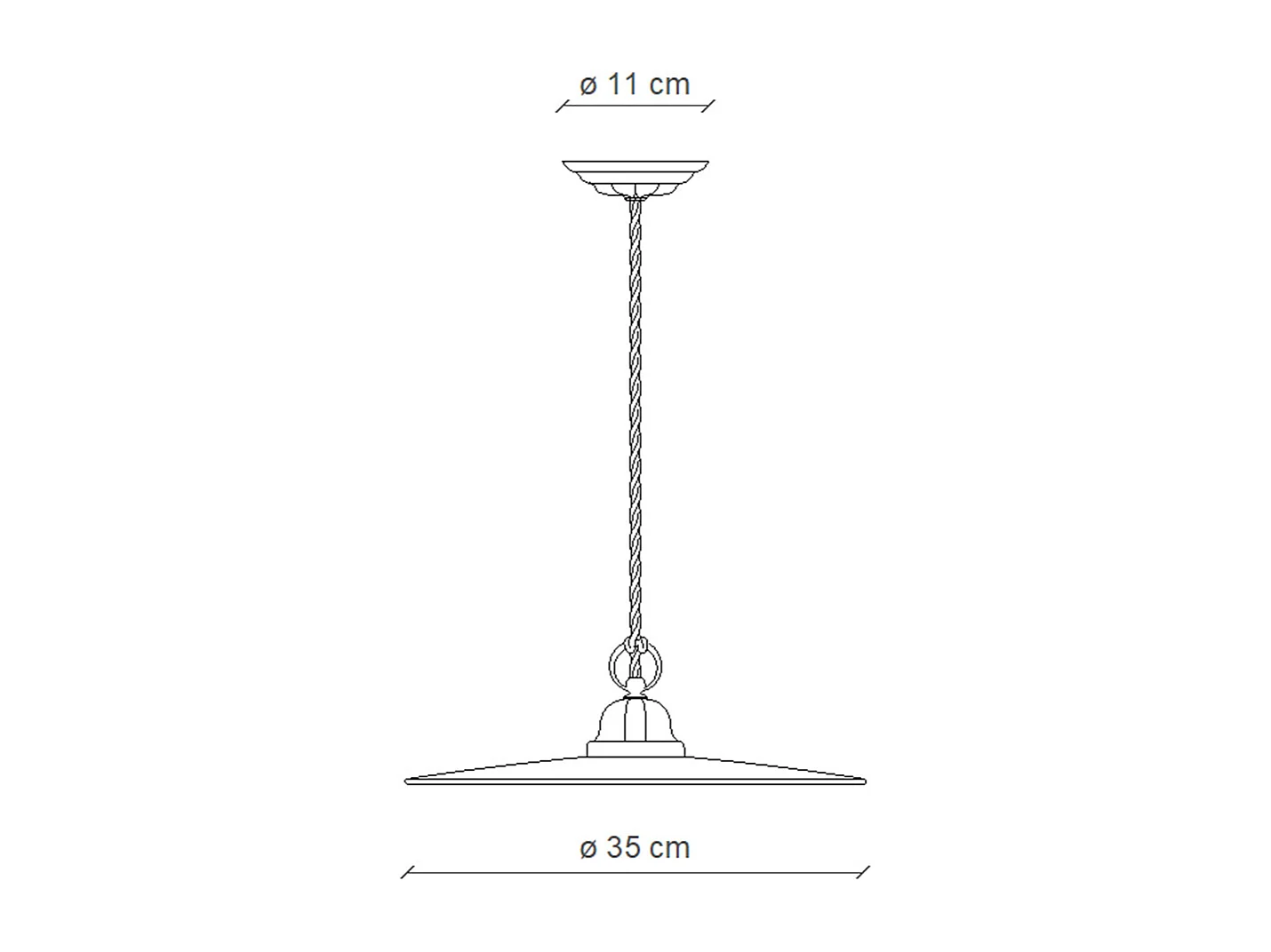 Lampadario Industrial Potenza Ferro E Ceramica Nero Diam. 35Cm 1 Luce E27