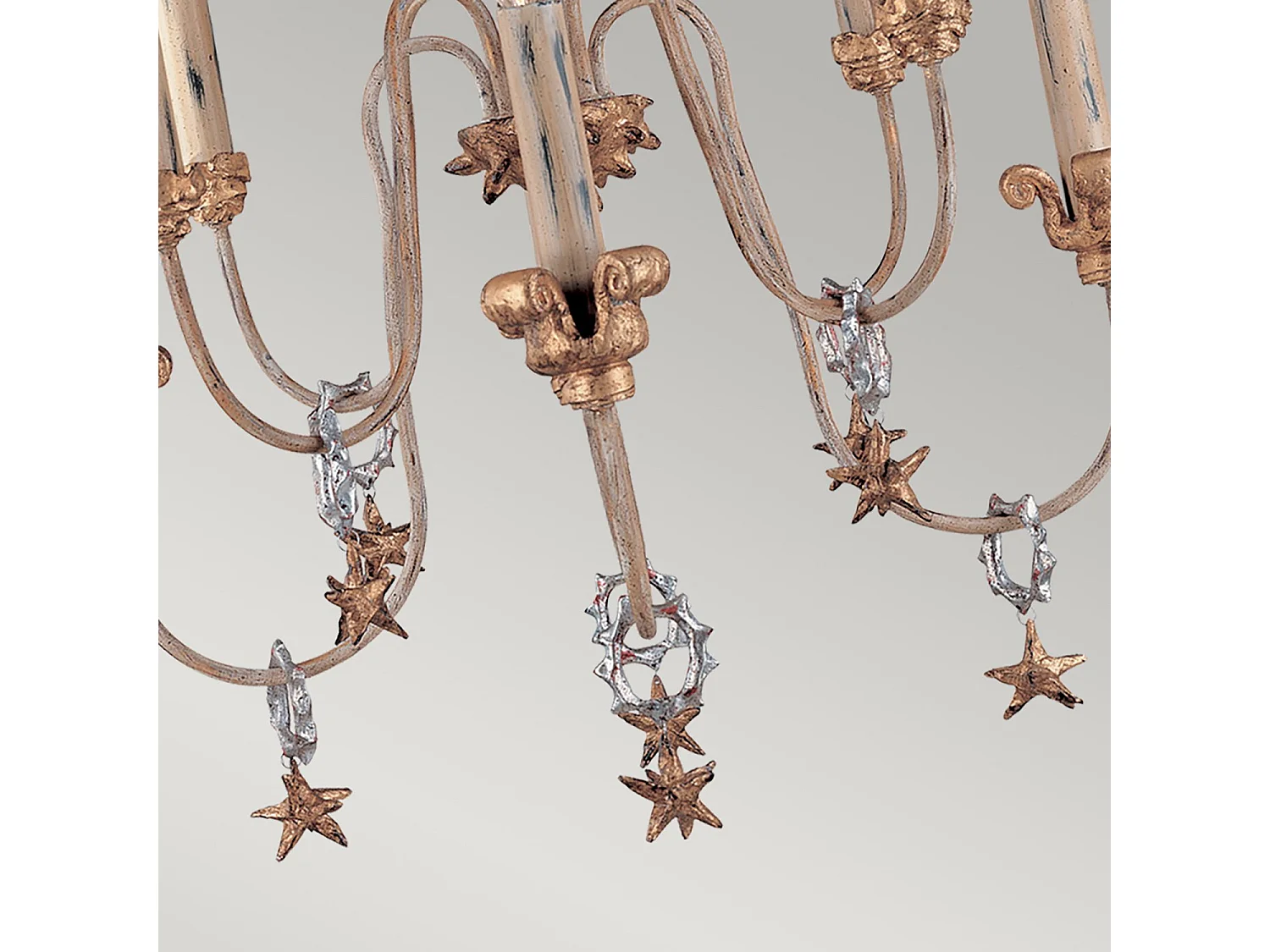 Elstead Mignon - Lampadario a 8 Luci Finitura Oro e Argento, E14