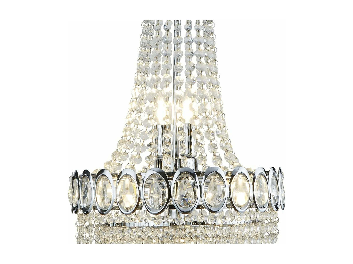 Searchlight Louis Philipe - Lampadario a 6 luci finitura cromo, attacco E14