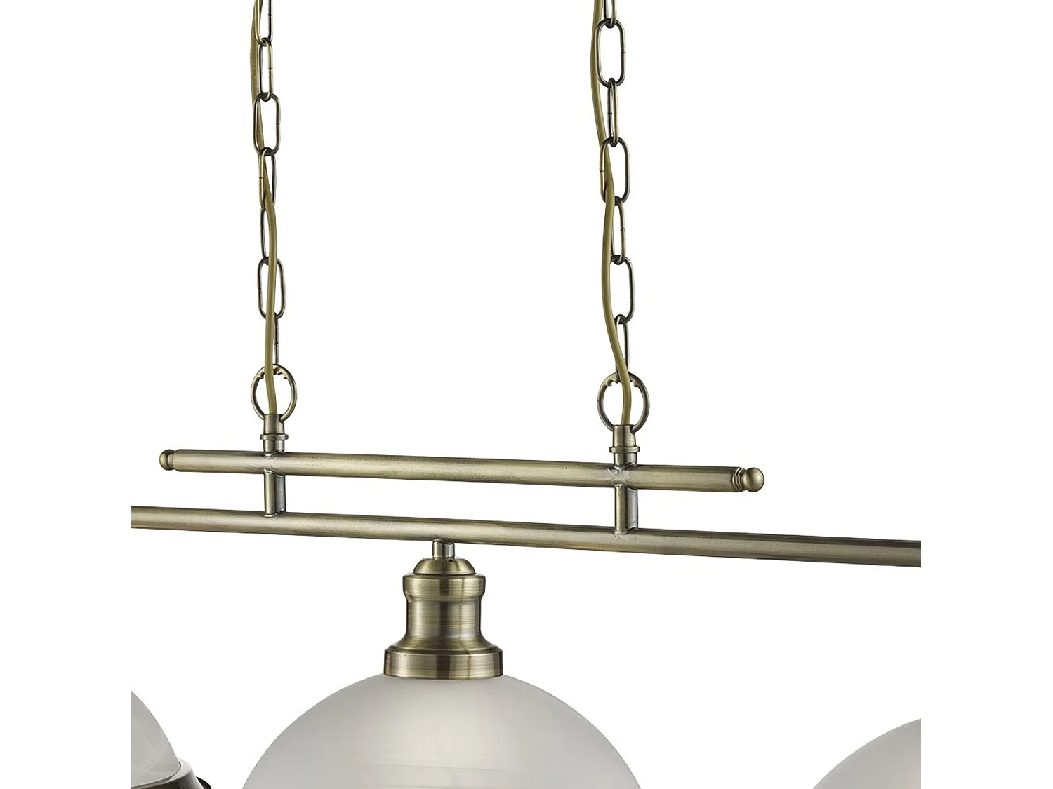 Lampadario Contemporaneo Bistro Acciaio Ottone Vetro 3 Luci E27