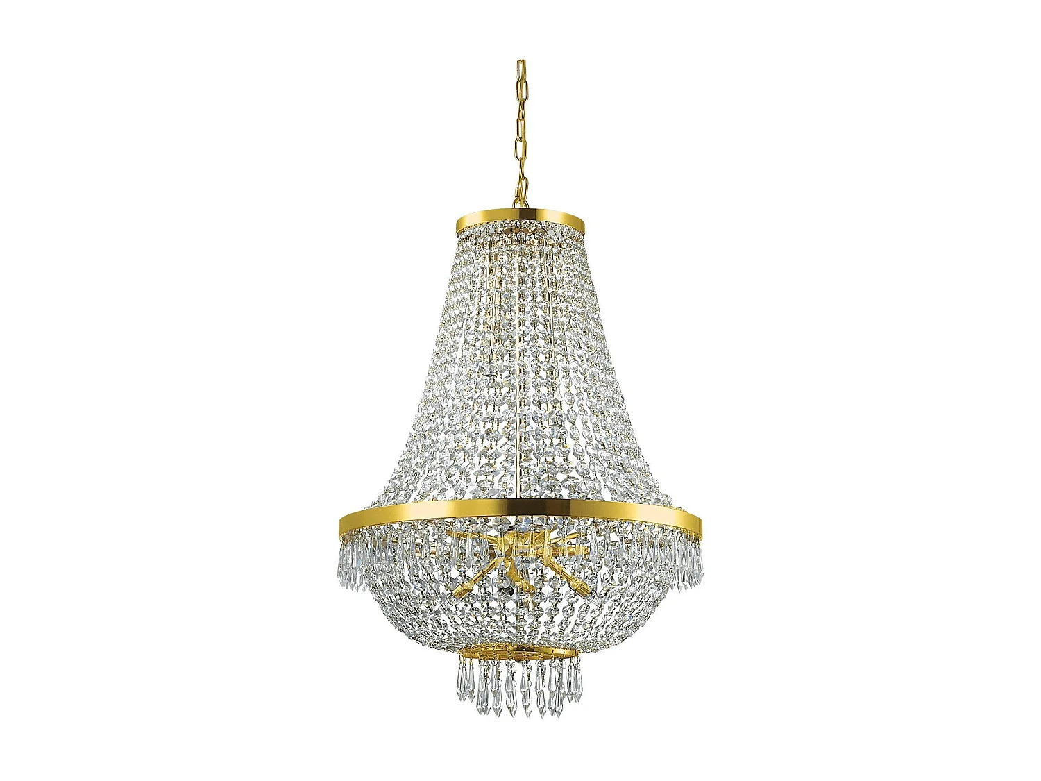 Ideal Lux Caesar - Lampadario a 12 luci in oro, G9