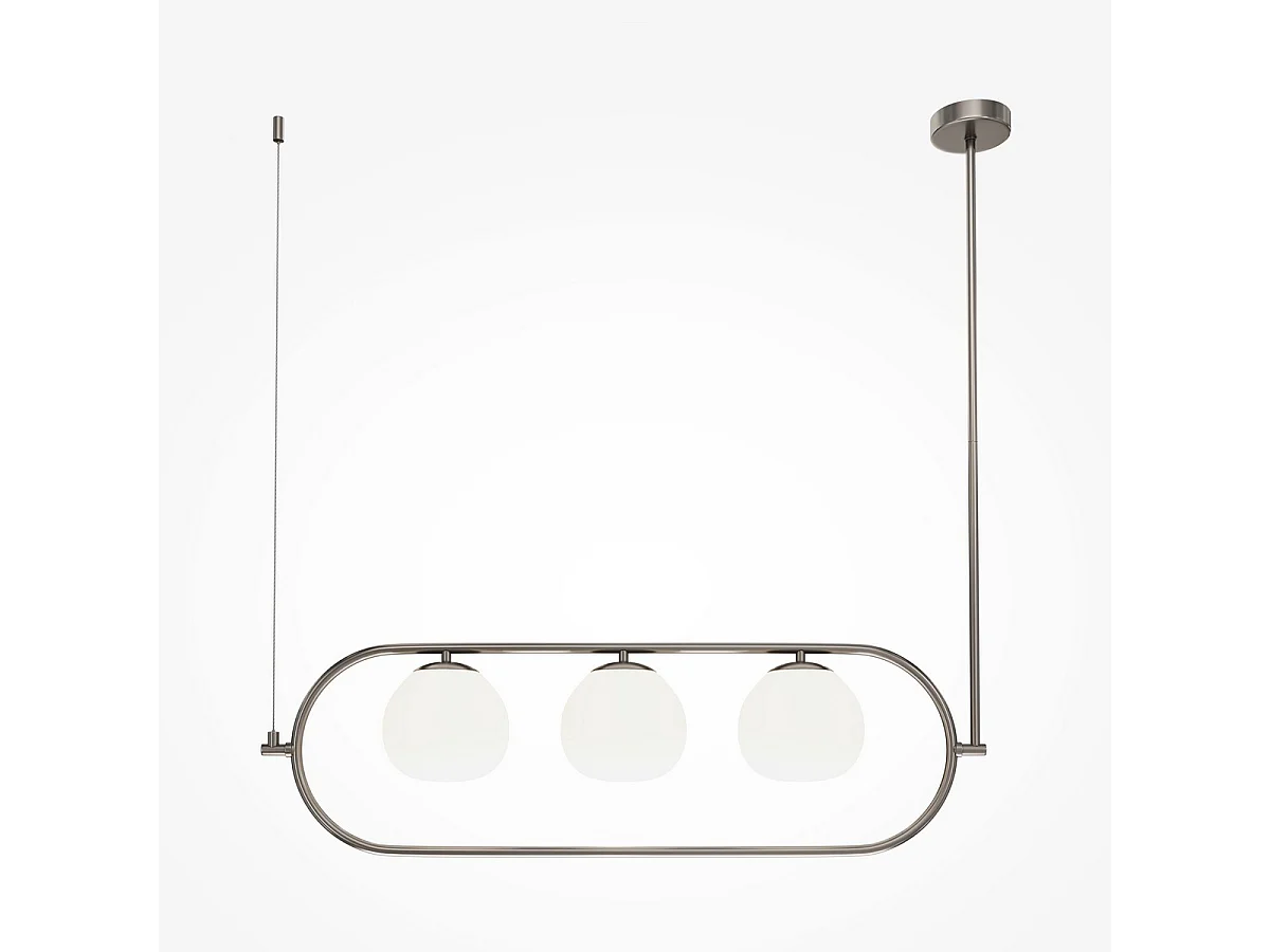 Maytoni Erich Plafoniera moderna a sospensione globo a 3 luci nichel E14