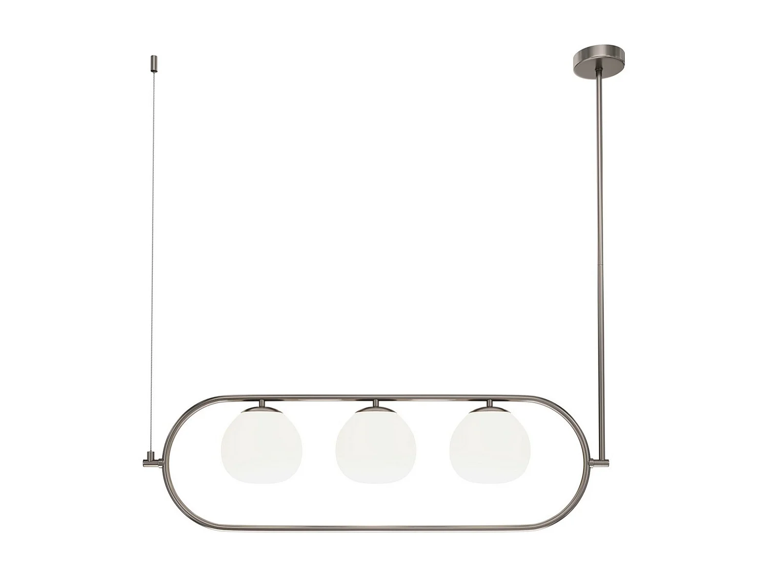 Maytoni Erich Plafoniera moderna a sospensione globo a 3 luci nichel E14