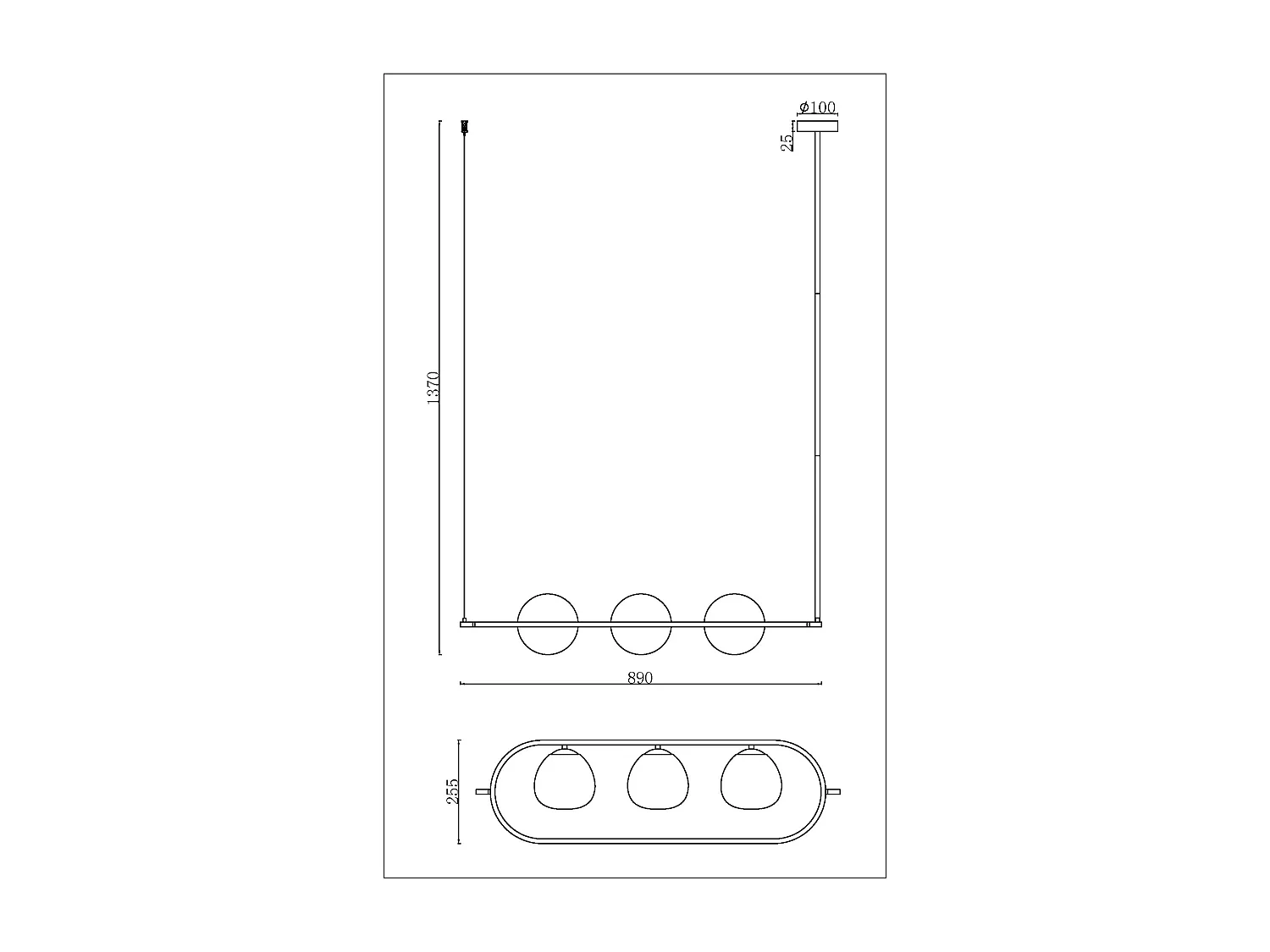 Maytoni Erich Plafoniera moderna a sospensione globo a 3 luci nichel E14