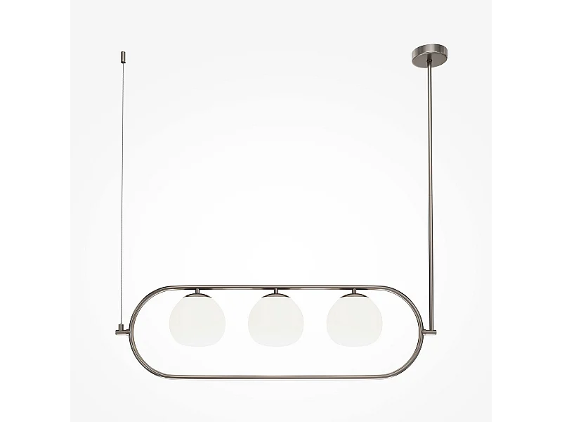 Maytoni Erich Moderne 3-flammige Kugel-Pendel-Deckenleuchte Nickel E14