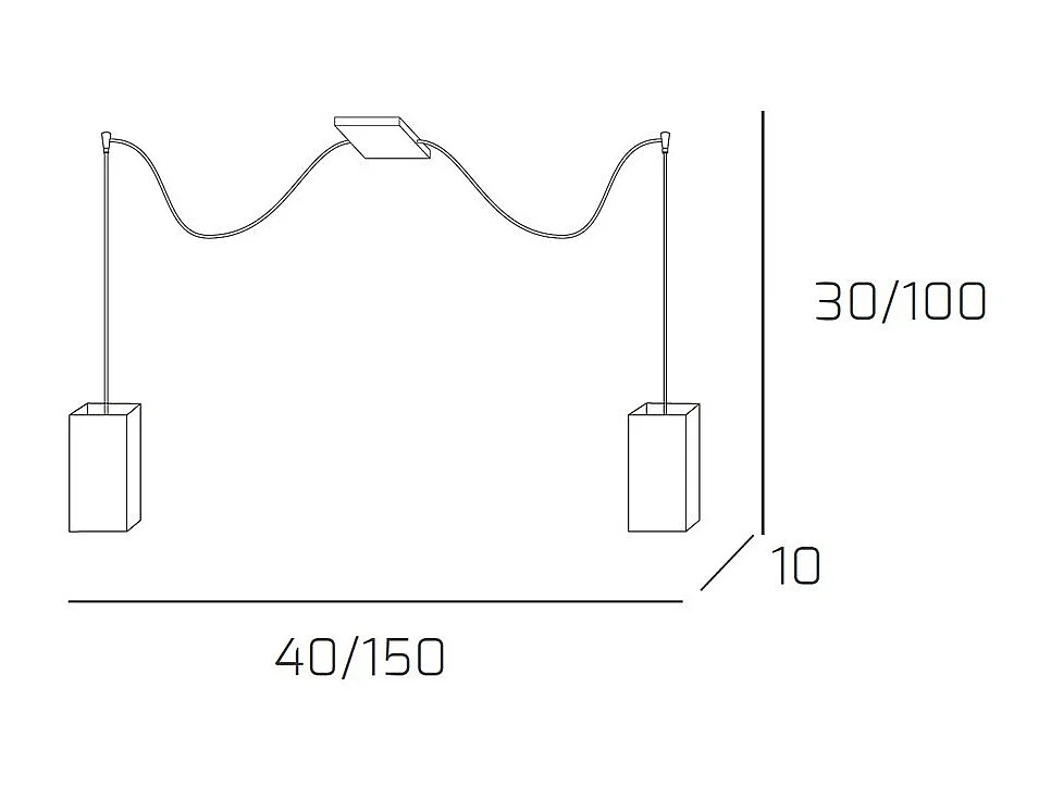 Crazy Sospensione 2 Luci Spostabili