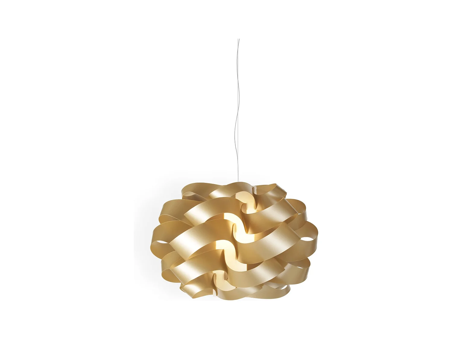 Sospensione Moderna Cloud Polilux ® New Gold E Metallo Cromo 1 Luce E27 D.50Cm