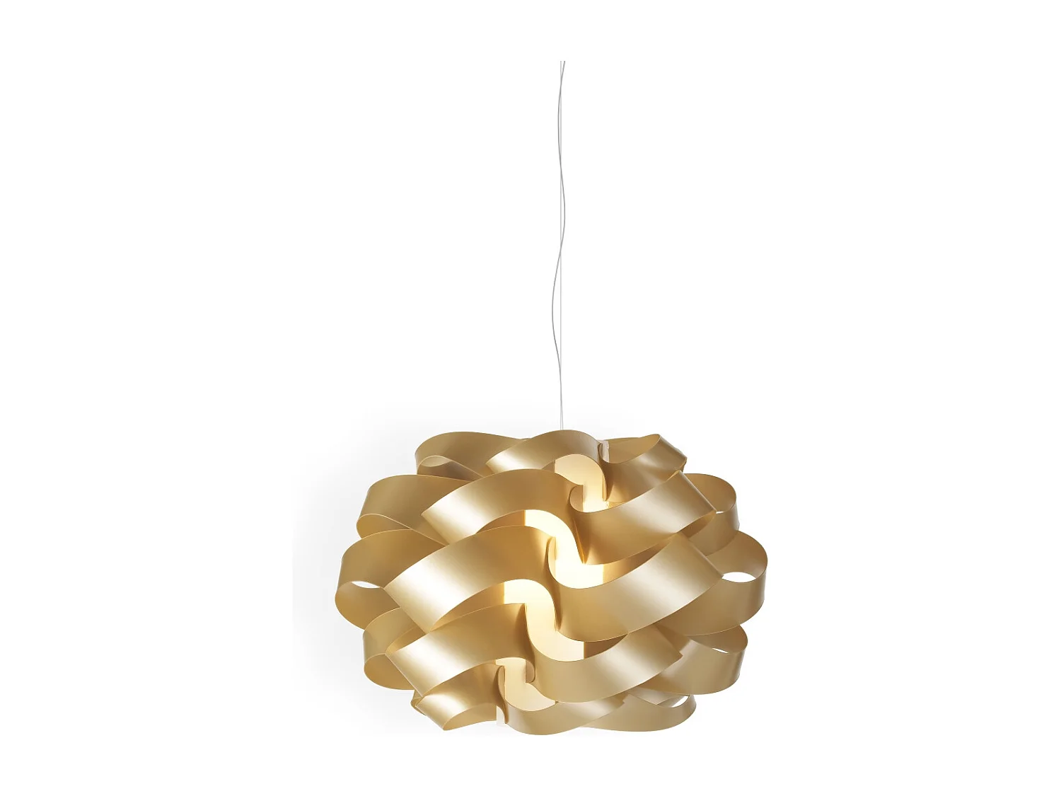 Sospensione Moderna Cloud Polilux ® New Gold E Metallo Cromo 1 Luce E27 D.50Cm