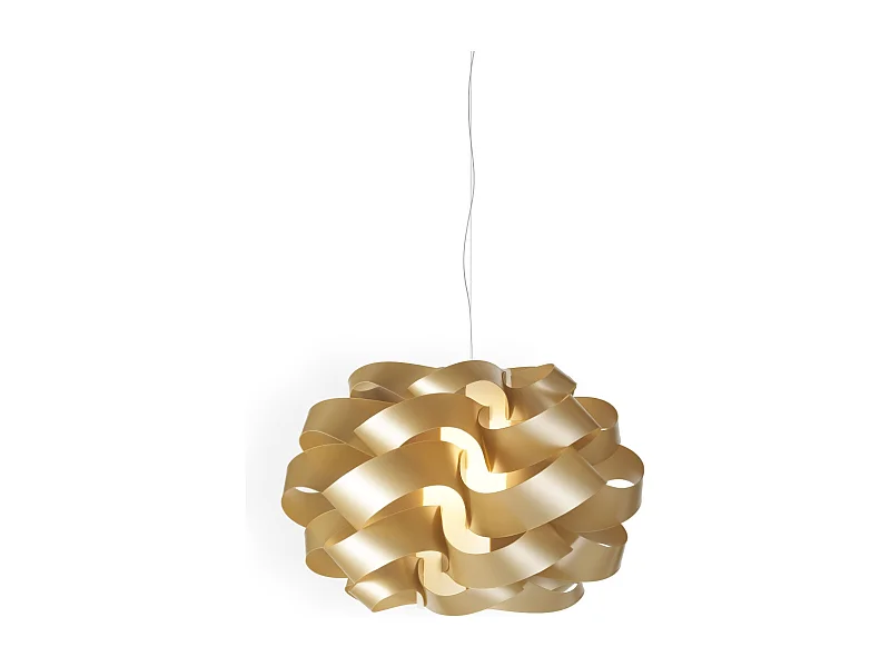 Sospensione Moderna Cloud Polilux ® New Gold E Metallo Cromo 1 Luce E27 D.50Cm