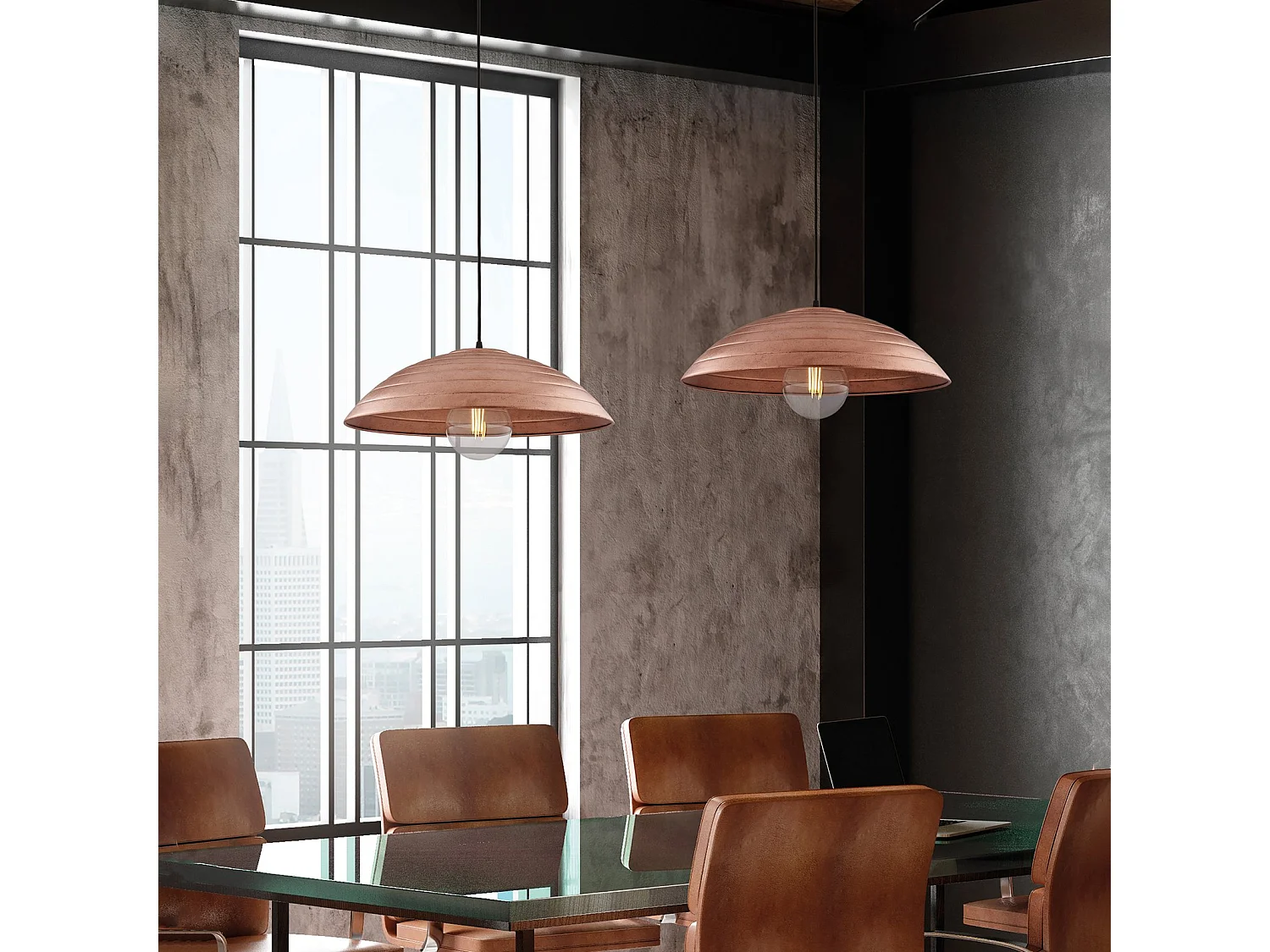 Suspensión del remitente d. 50 en hierro lacado en negro con dec. Lámpara de cobre antiguo con cable eléctrico ajustable recubierto de tela, 1 luz.