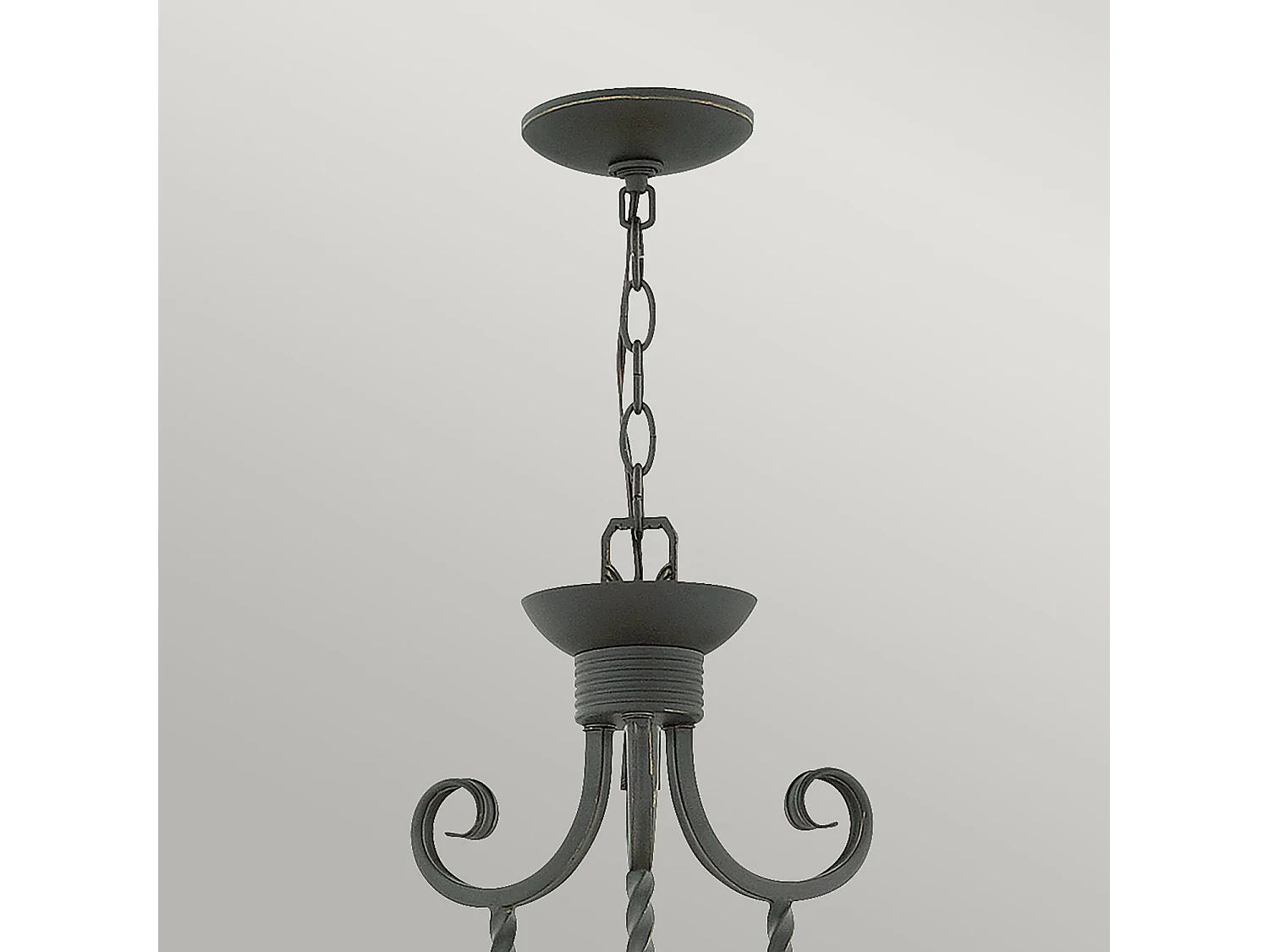 Lampadario Industrial Nordico Casa Alluminio Nero Antico Vetro 5 Luci E27