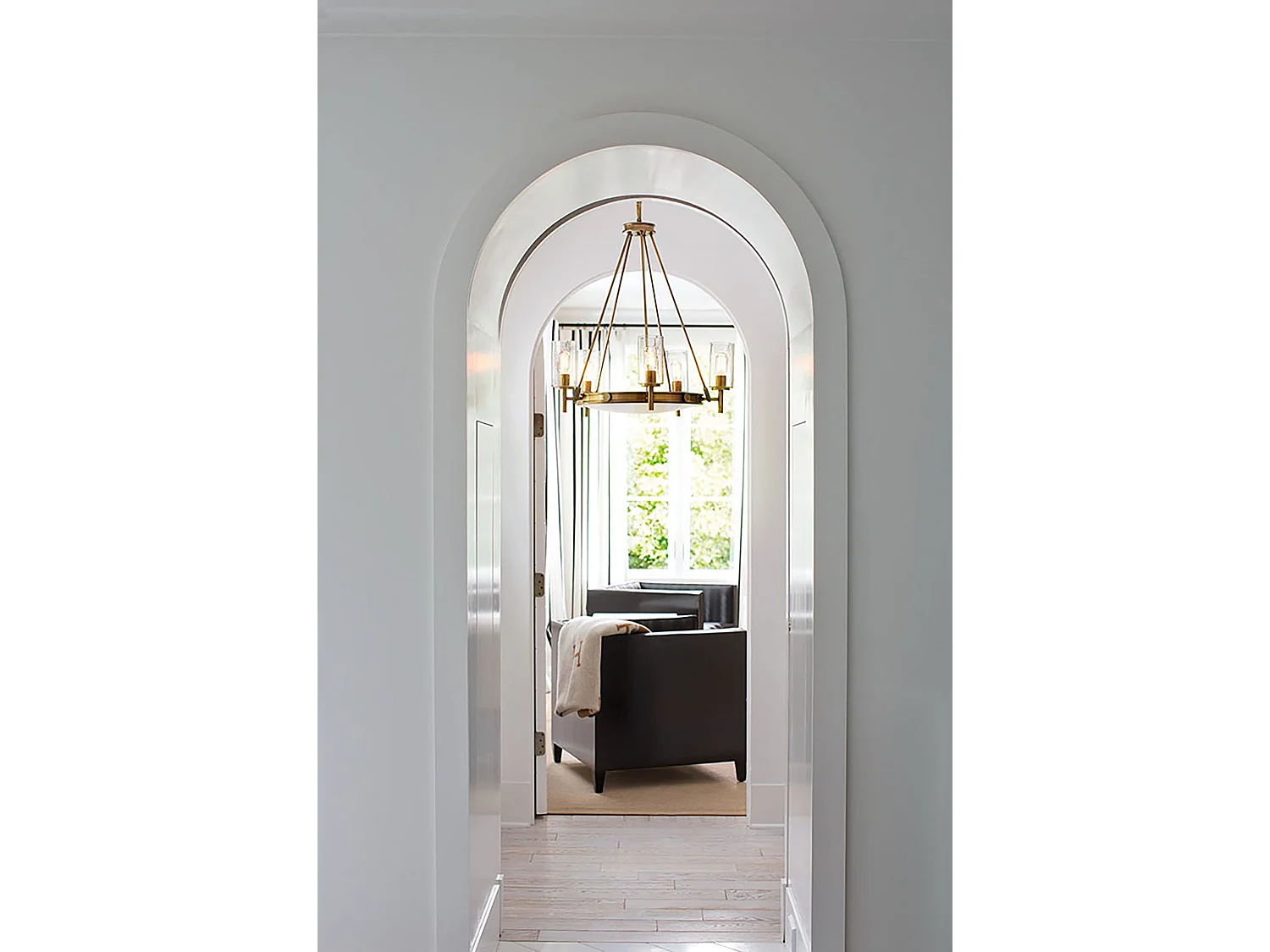 Elstead Collier - Lampadario a 5 luci multibraccio finitura ottone, attacco E27