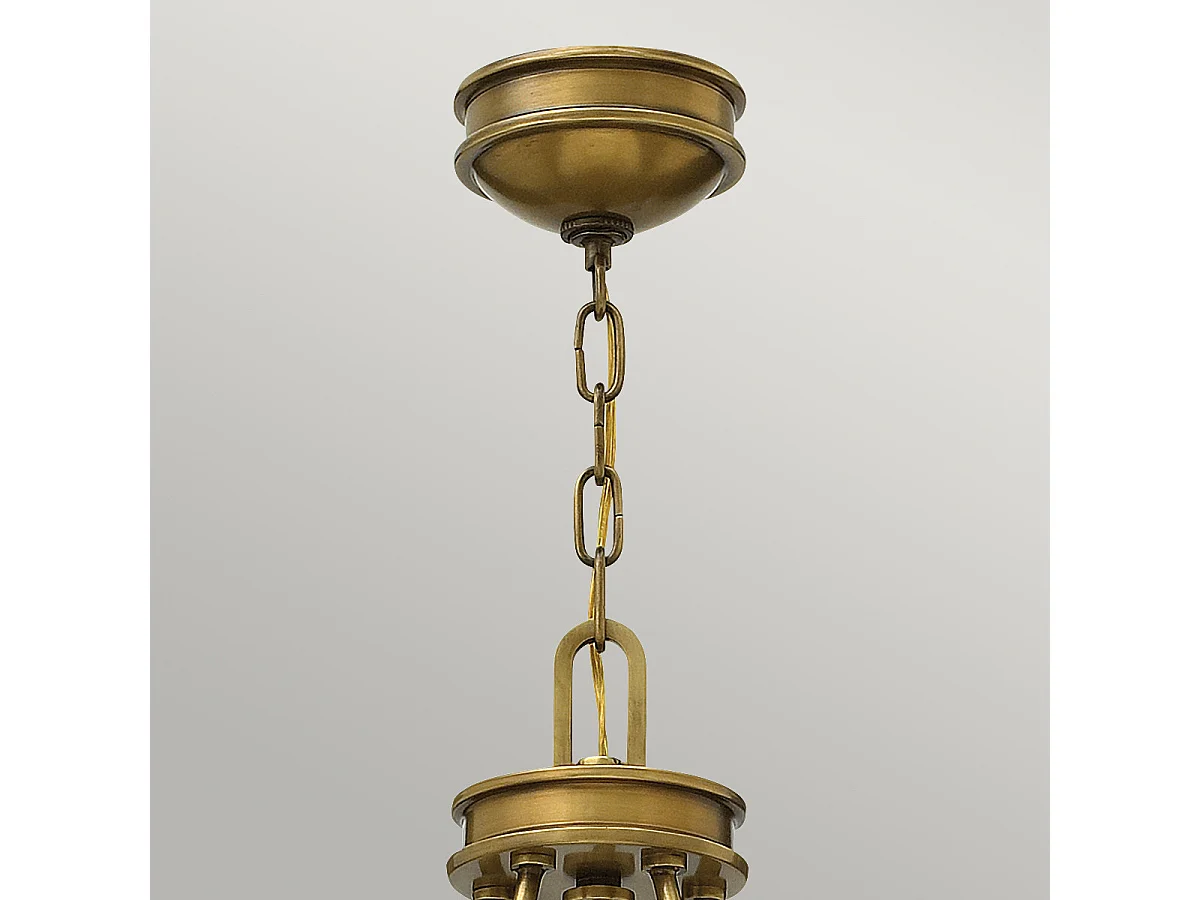 Elstead Collier - Lampadario a 5 luci multibraccio finitura ottone, attacco E27