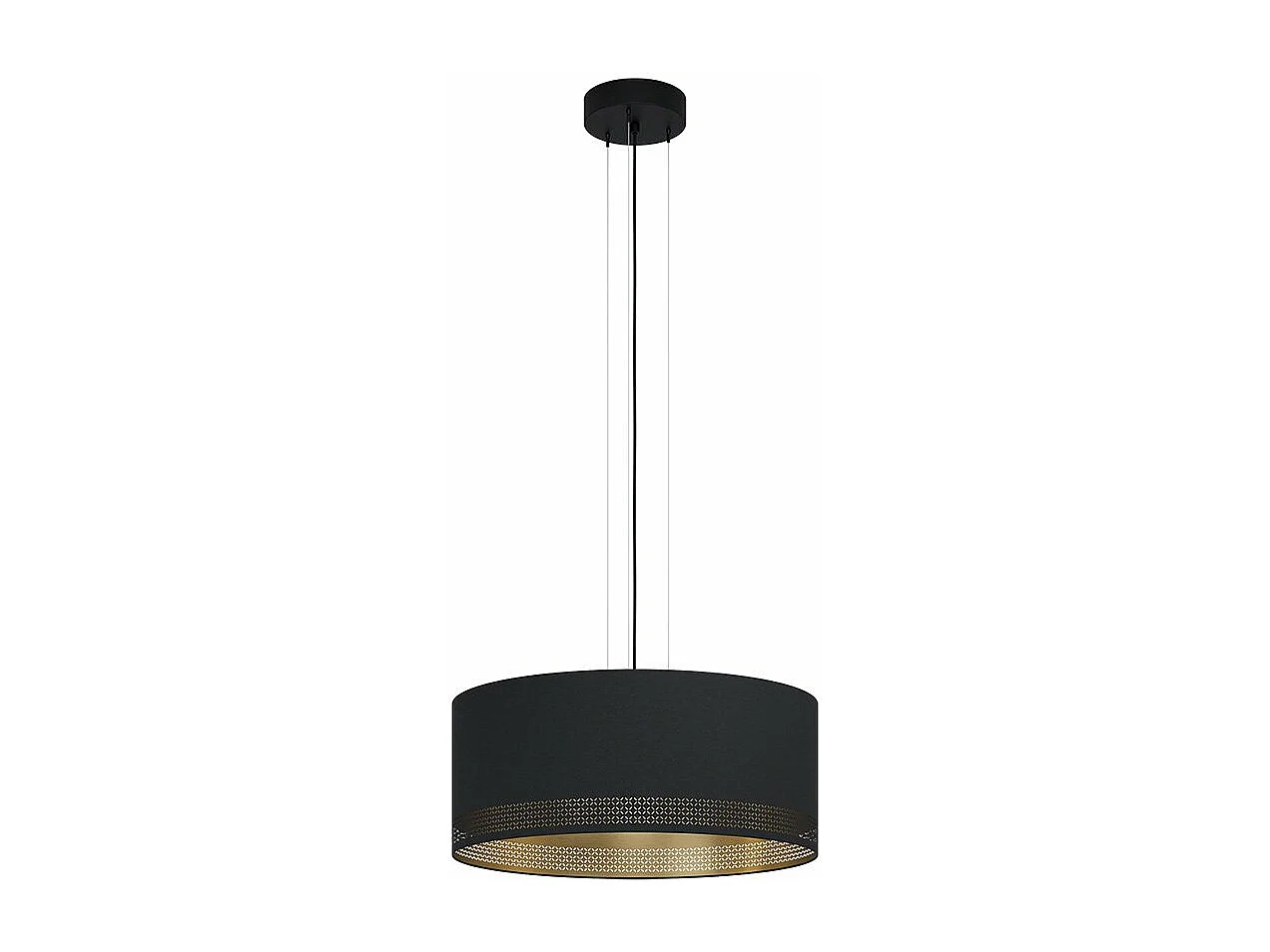 Lampadario Moderno Esteperra 3 Luci Acciaio Nero