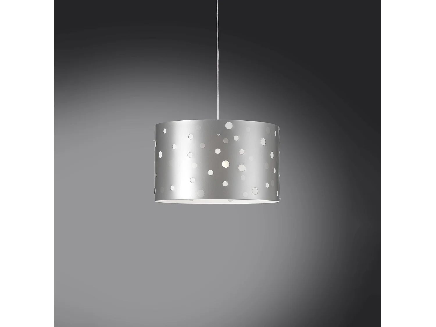 Lampadario Moderno Pois Polilux ® Argento Materie Plastiche Bianco 3 Luci E27