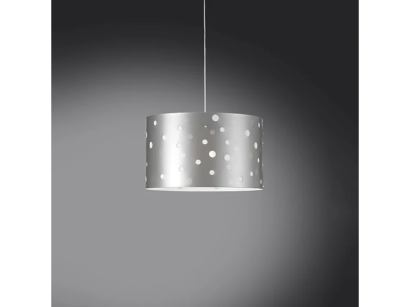 Lampadario Moderno Pois Polilux ® Argento Materie Plastiche Bianco 3 Luci E27