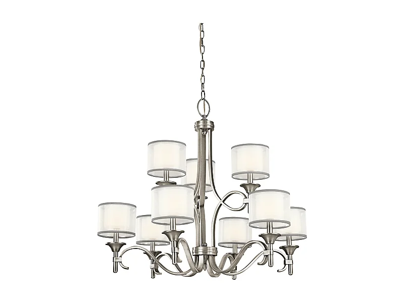 Elstead Lacey 9 licht Kronleuchter, Antik Zinn, E14