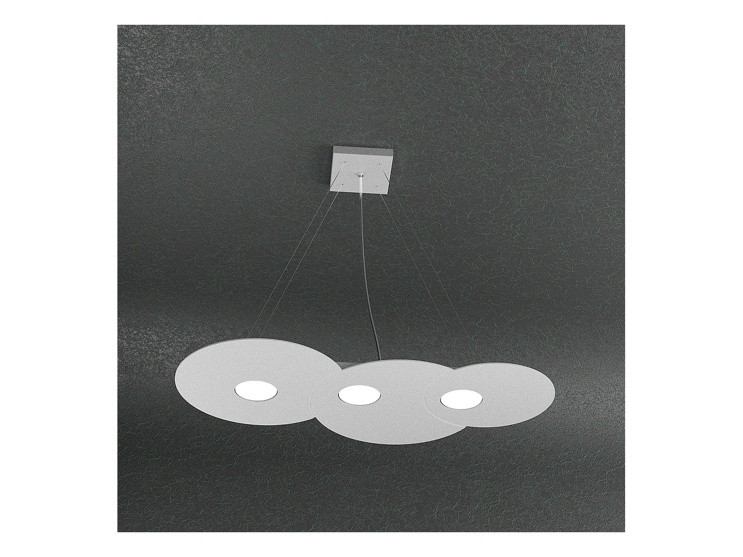 Sospensione Moderna Cloud Metallo Grigio 3 Luci Gx53
