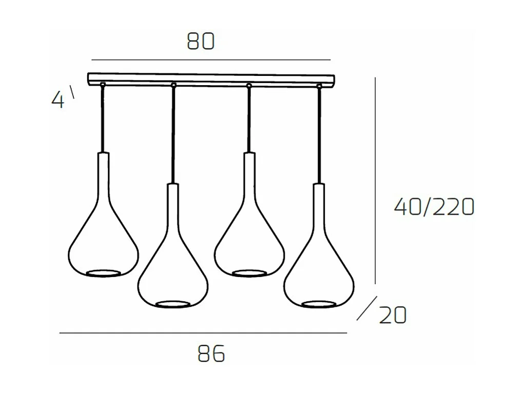 Sospensione Contemporanea Kona Metallo Cromo Vetro Trasparente Ambra 3 Luci E27