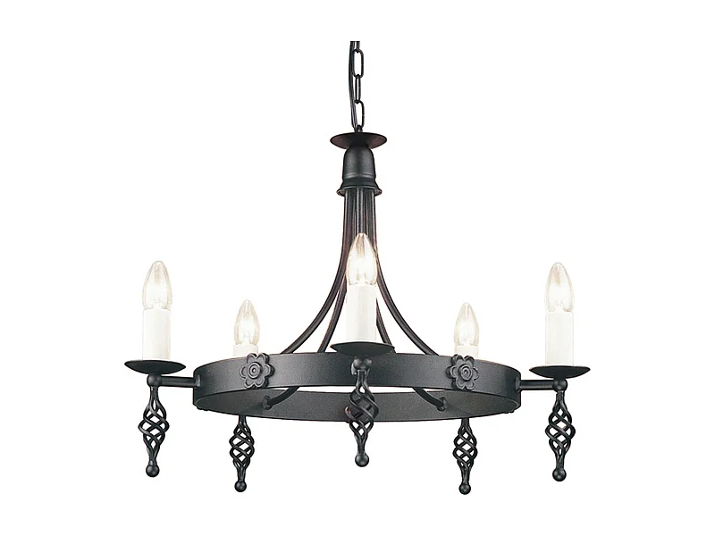 Elstead Belfry - 5 licht Kronleuchter Black Finish, E14