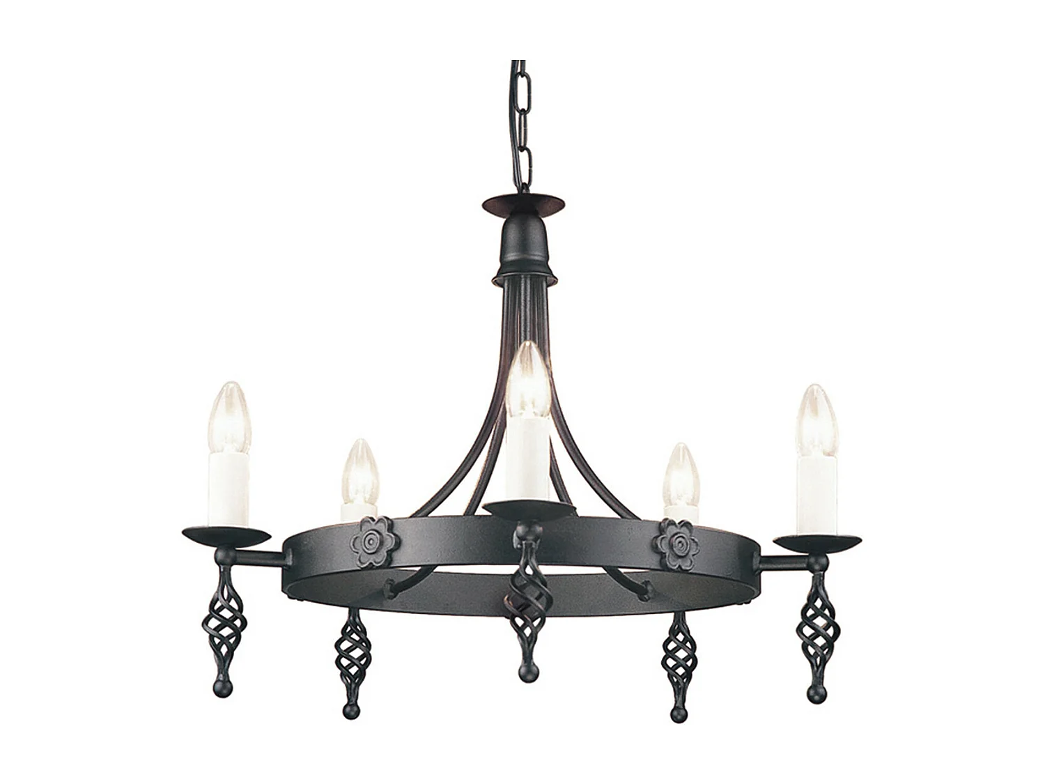 Elstead Belfry - 5 licht Kronleuchter Black Finish, E14
