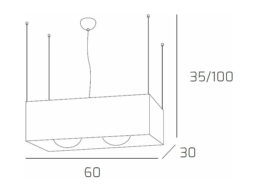 Sospensione Moderna Loft Metallo Cromo 2 Luci E27
