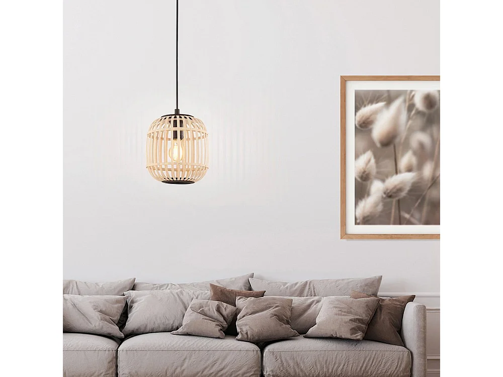 Lampadario Contemporaneo Bordesley Piccolo 1 Luce Acciaio Nero