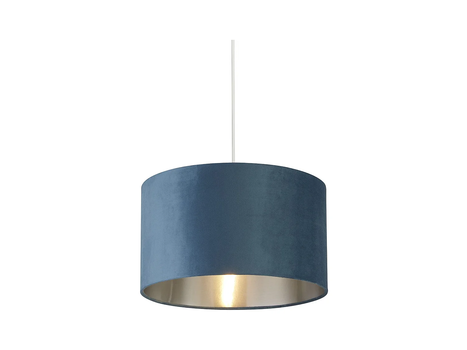 Sospensione Contemporanea Tamburo Tessuto Verde Argento 1 Luce D38Cm