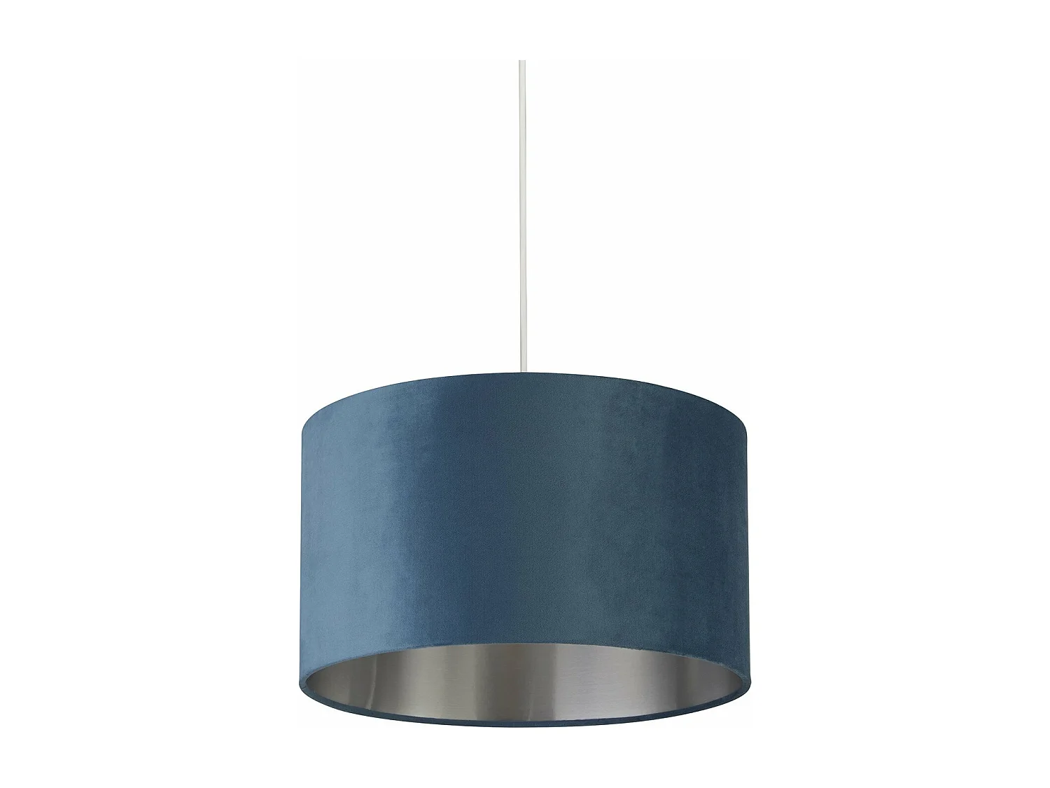 Sospensione Contemporanea Tamburo Tessuto Verde Argento 1 Luce D38Cm