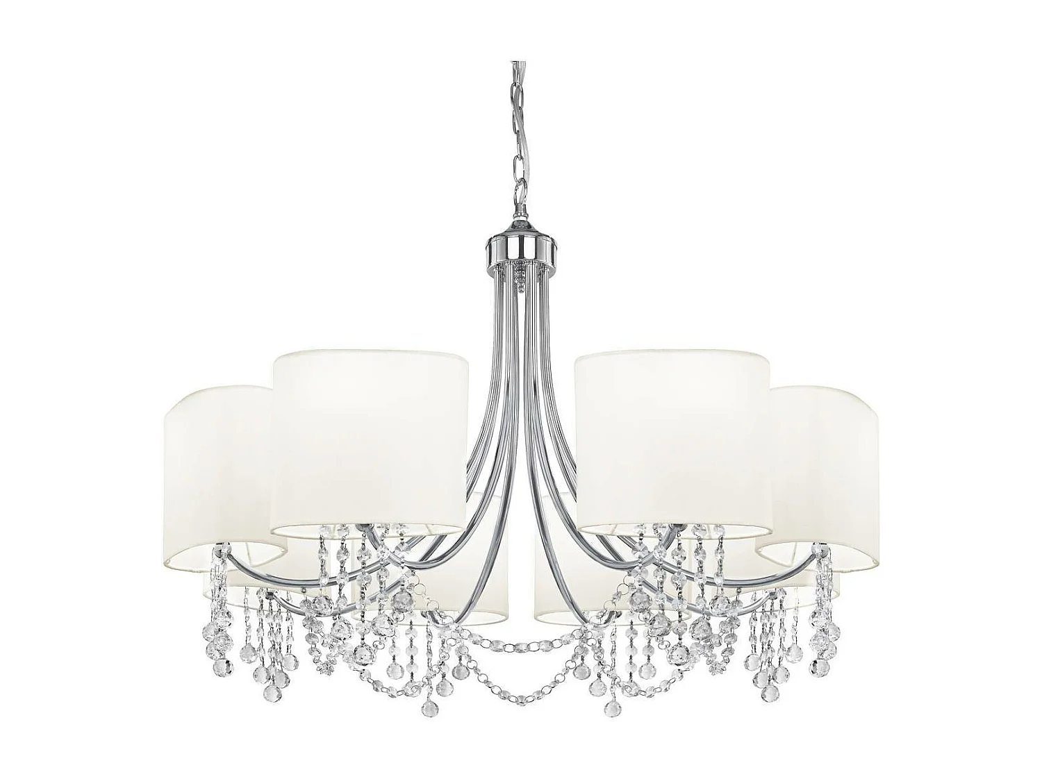 Searchlight Nina 8 Ltt flerarmad ljuskrona kromfinish, E14