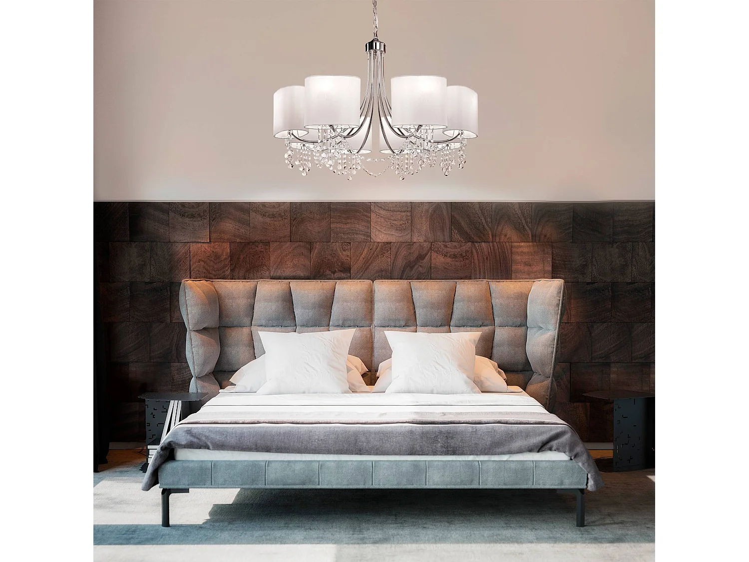 Searchlight Nina 8 Ltt flerarmad ljuskrona kromfinish, E14