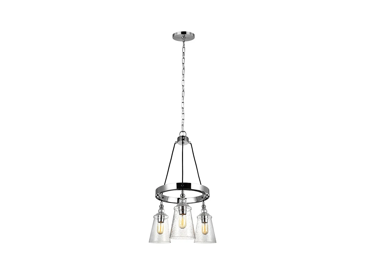 Loras Lustre Feiss 3 Lumières Chrome