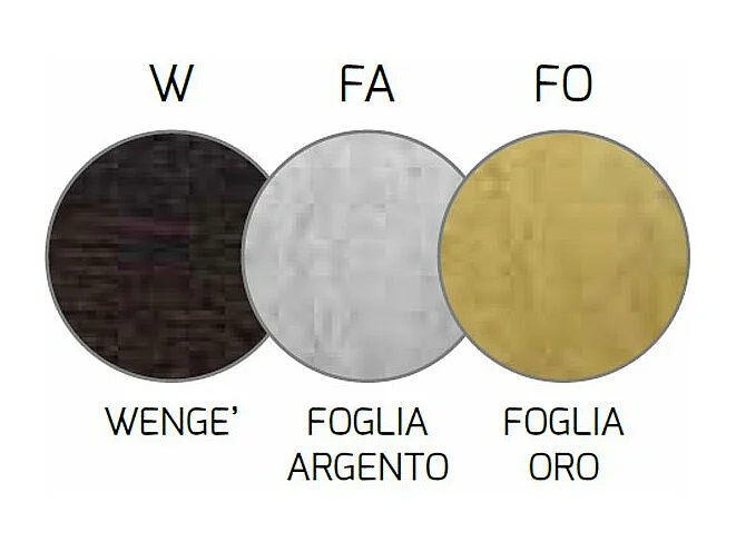 Wood Sospensione Cm.50 2 Luci Foglia Oro