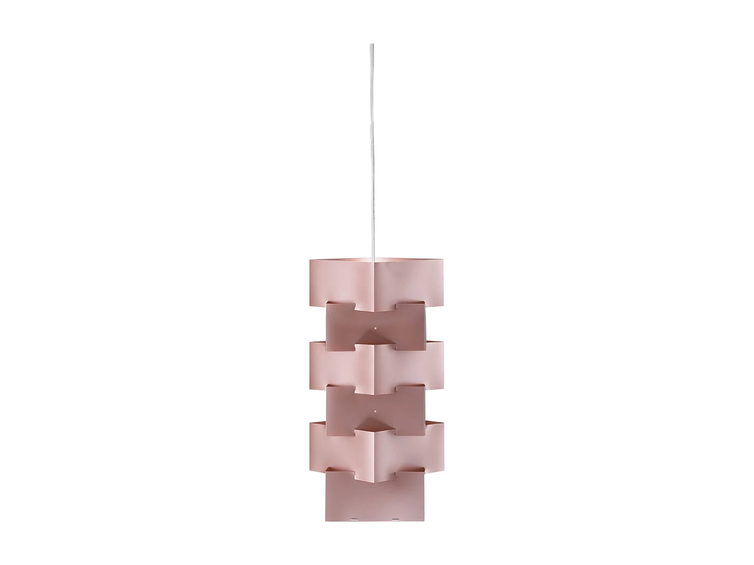 Sospensione Moderna Building Polilux ® Pink Metal E Metallo Cromo 1 Luce E27