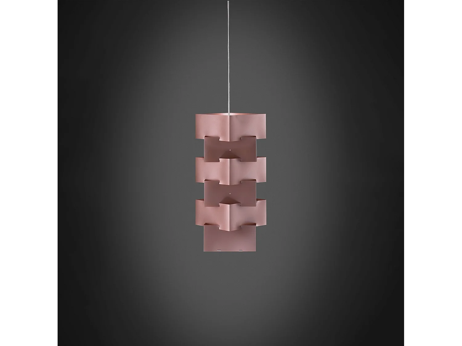 Sospensione Moderna Building Polilux ® Pink Metal E Metallo Cromo 1 Luce E27