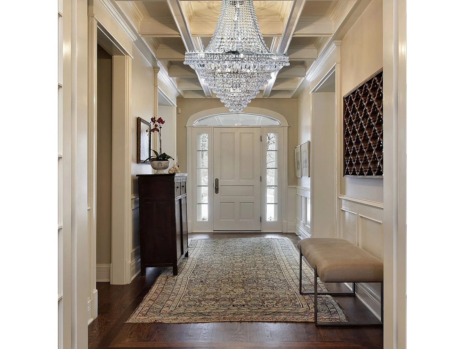 Searchlicht Versailles - 19 licht Kronleuchter Chrome Finish, E14