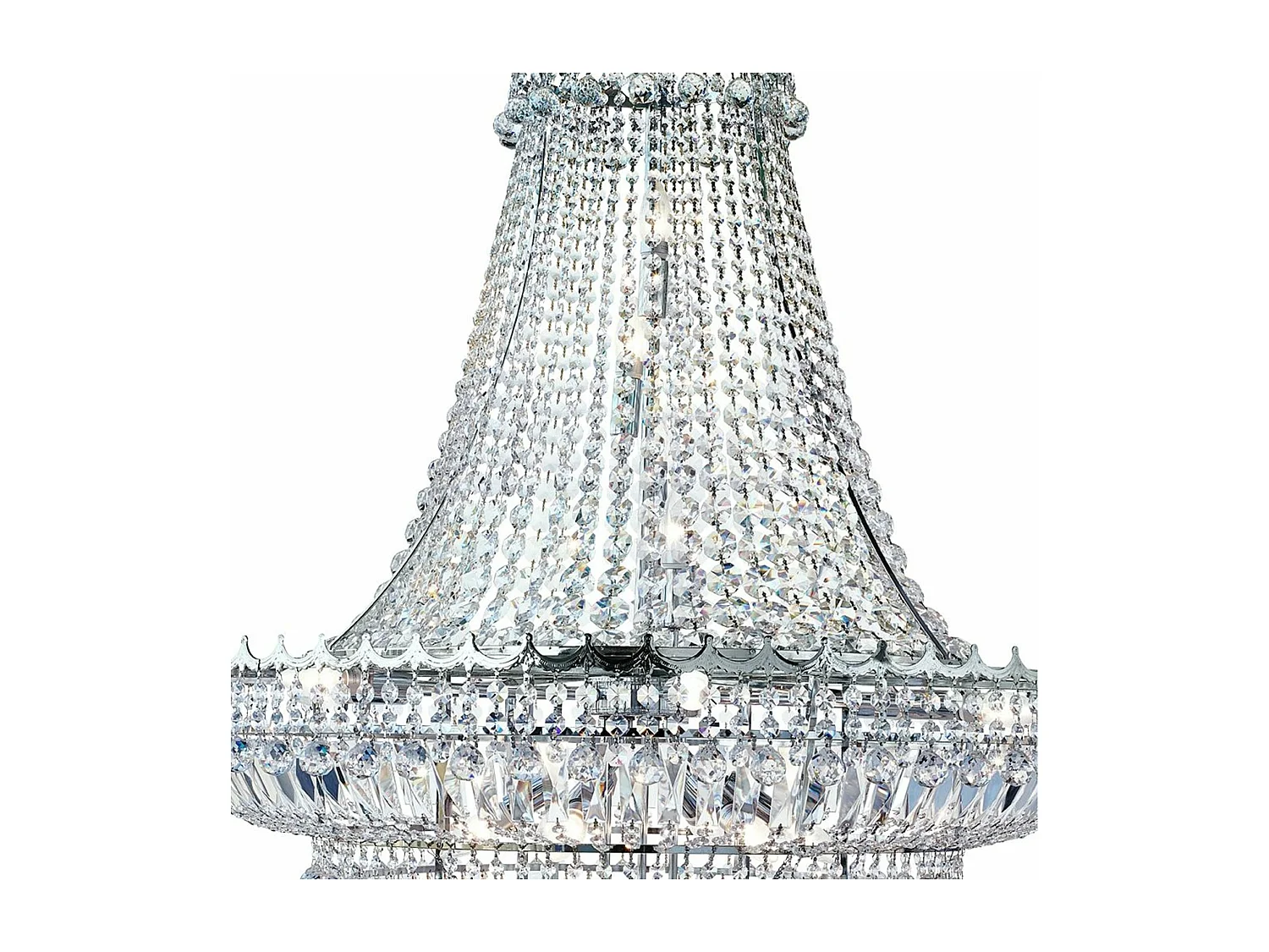 Searchlicht Versailles - 19 licht Kronleuchter Chrome Finish, E14