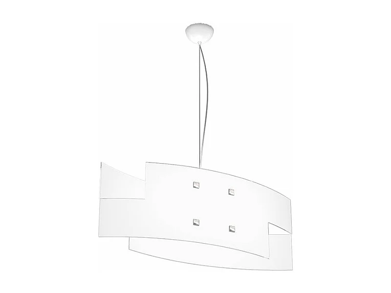 Sospensione Moderna Tetris Metallo Bianco Vetro 1 Luce E27