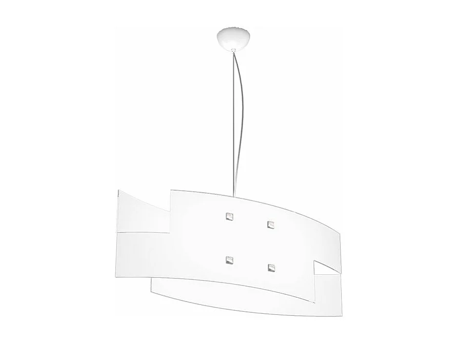 Sospensione Moderna Tetris Metallo Bianco Vetro 1 Luce E27