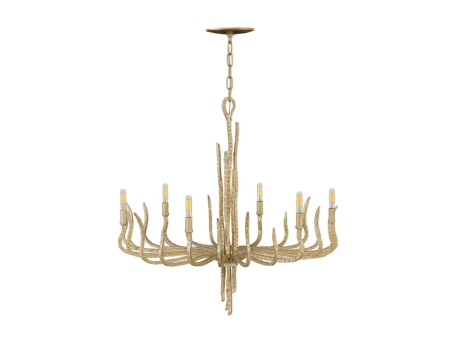 Elstead Spyre - Lampadario a 6 luci finitura oro, attacco E14