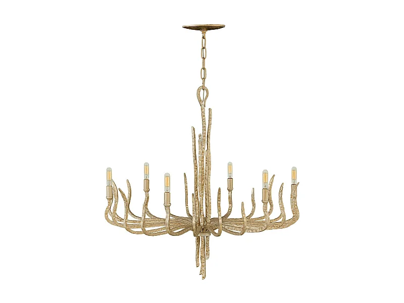 Elstead Spyre - Lampadario a 6 luci finitura oro, attacco E14