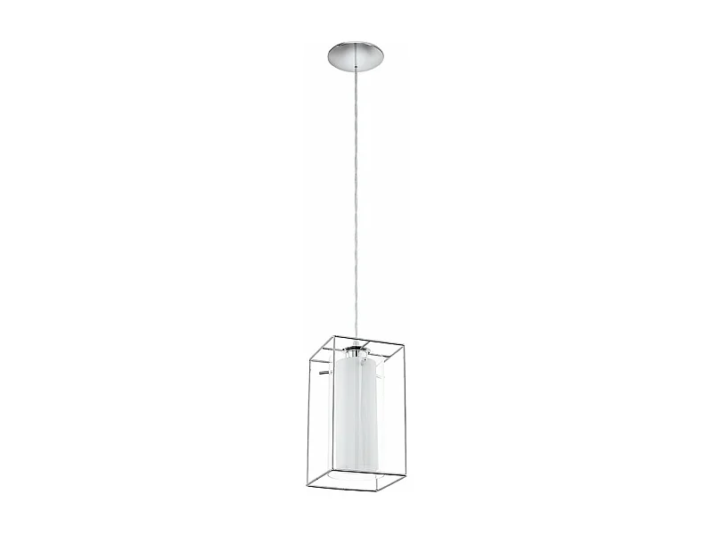 Lampadario Industrial Loncino 1 Luce Acciaio Cromo