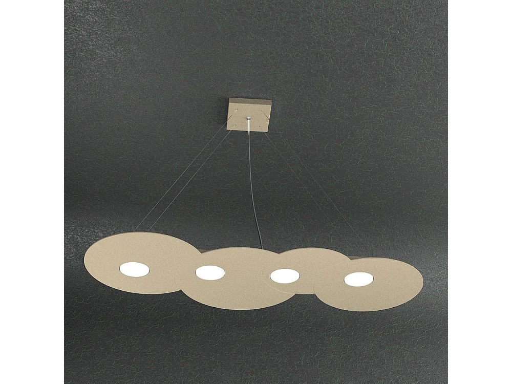 Cloud Sospensione 4 Luci Rettangolare Sabbia