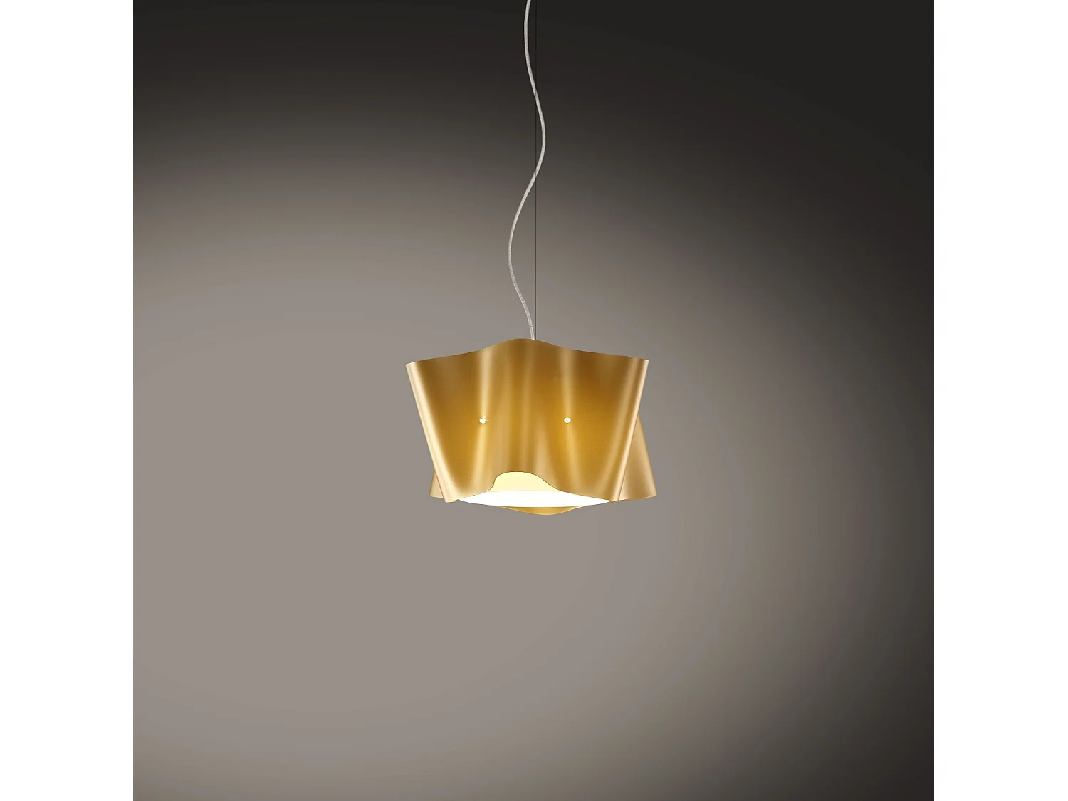 Sospensione Moderna Folio Polilux ® New Gold E Metallo Cromo 1 Luce E27