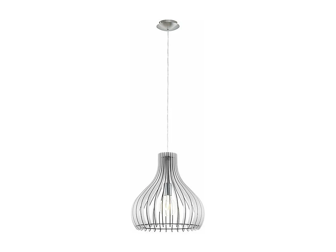 Lampadario Industrial Tindori Piccolo 1 Luce Acciaio Grigio Diffusore Bianco