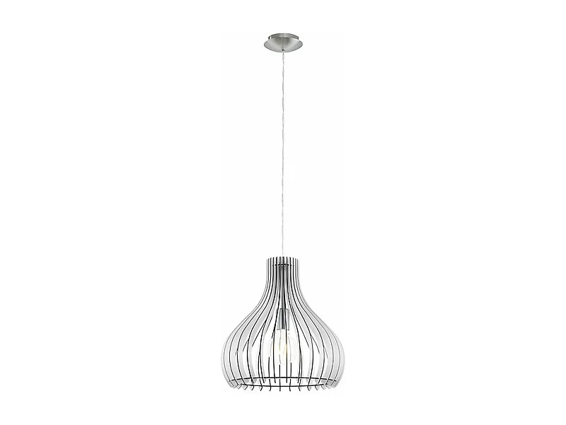 Lampadario Industrial Tindori Piccolo 1 Luce Acciaio Grigio Diffusore Bianco
